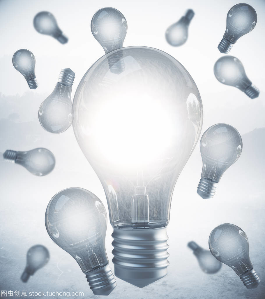 抽象的發光燈背景。照明概念。3d 渲染